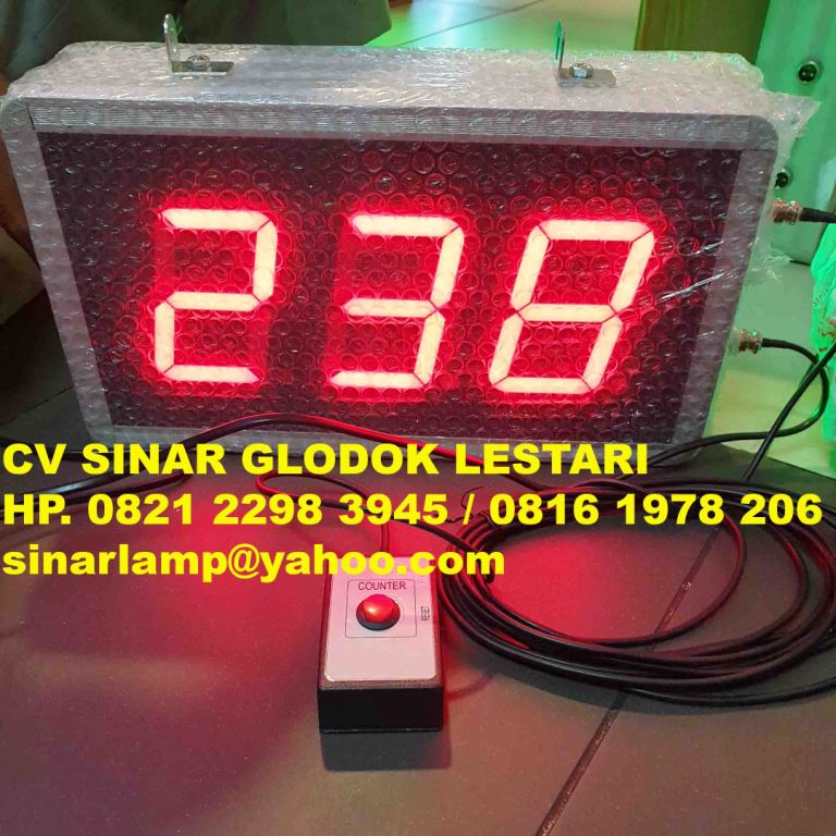 Lampu Display Counter Up Digital Count Up 3D 4 inch